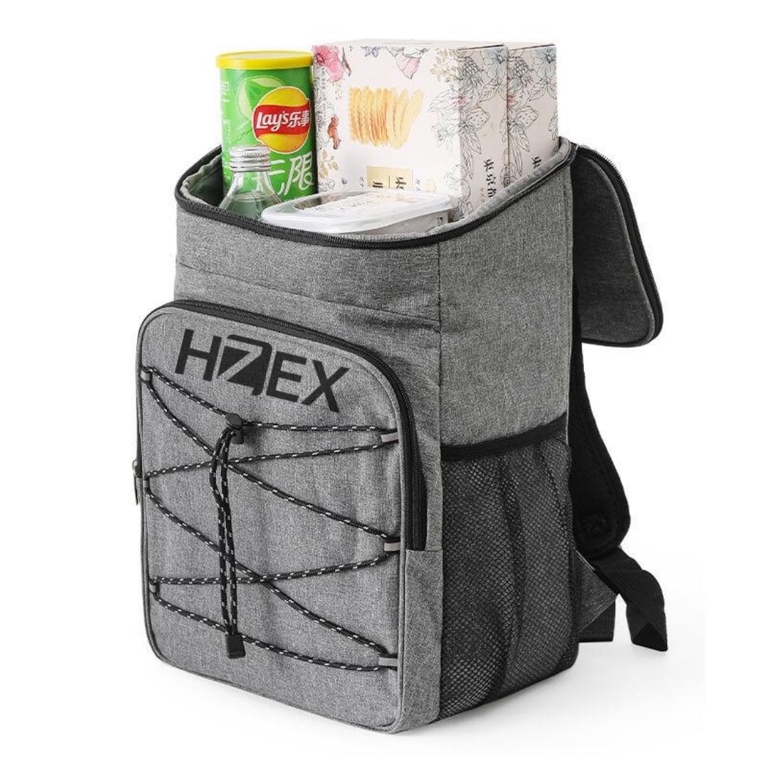 HZEX 25L Insulated Cooler Backpack – Leak Proof Travel Back Pack Cooler for Hiking, Camping, Beach, Picnic & Outdoor Adventures – Large Capacity Soft Cooler Bag for Men & Women, Keep Food - Drink Cold