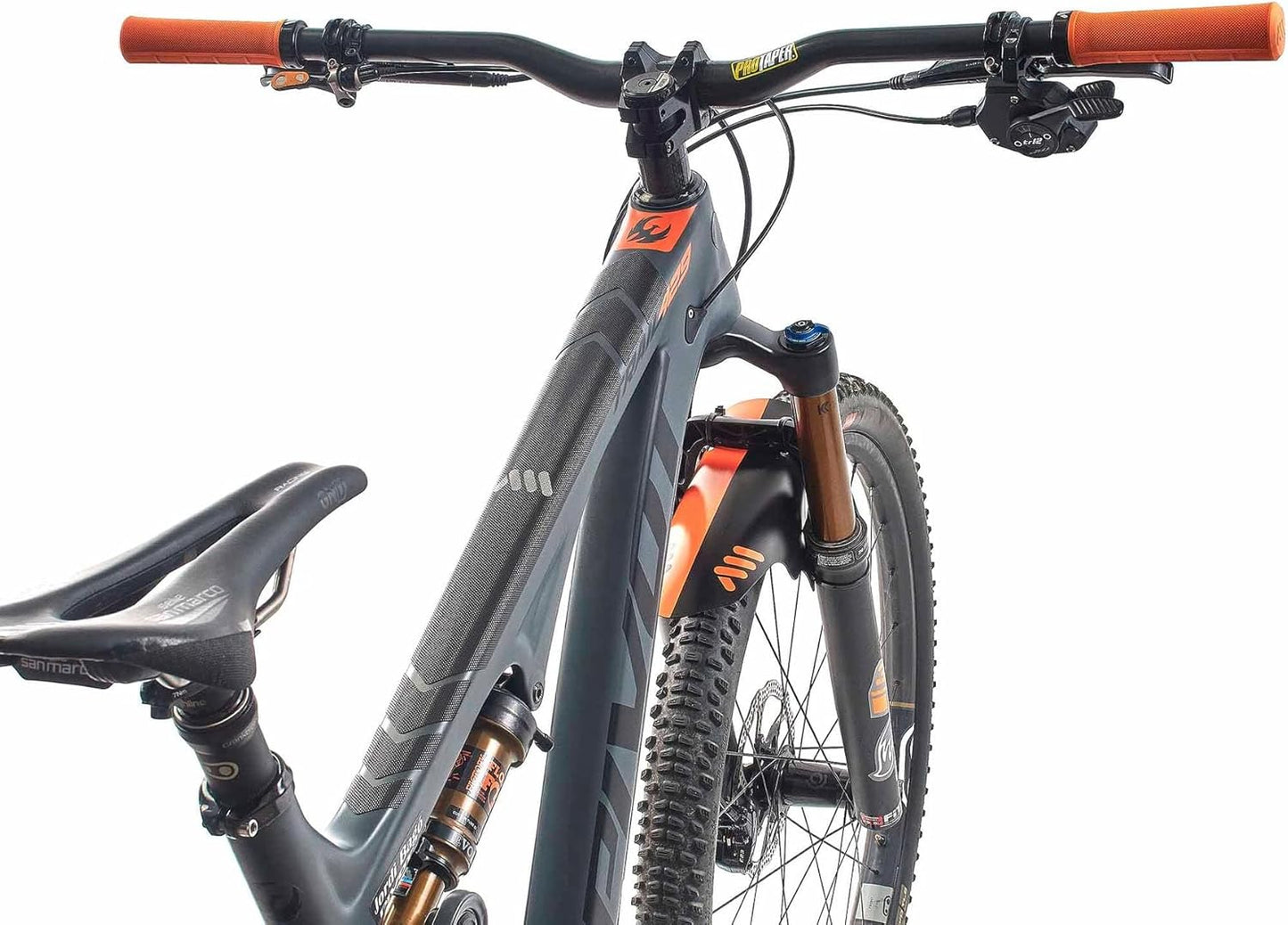 All Mountain Style Bike Frame Protector Universal Fit - 9-Piece Set for Down Tube, Chainstay, Cable Wear, High-Impact Honeycomb PVC to Protect Your Bike from Scratches, Chips and Dings