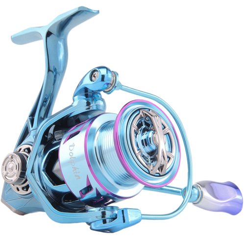 HAUT TON Dolphin Advance Edition Spinning Reel,5.2:1Gear Ratio,22LBS,5+1BB,Backlash Free Bearing,Sealed Drag System,Saltwater,Freshwater Fishing Reels (HT-DN, 3000S)