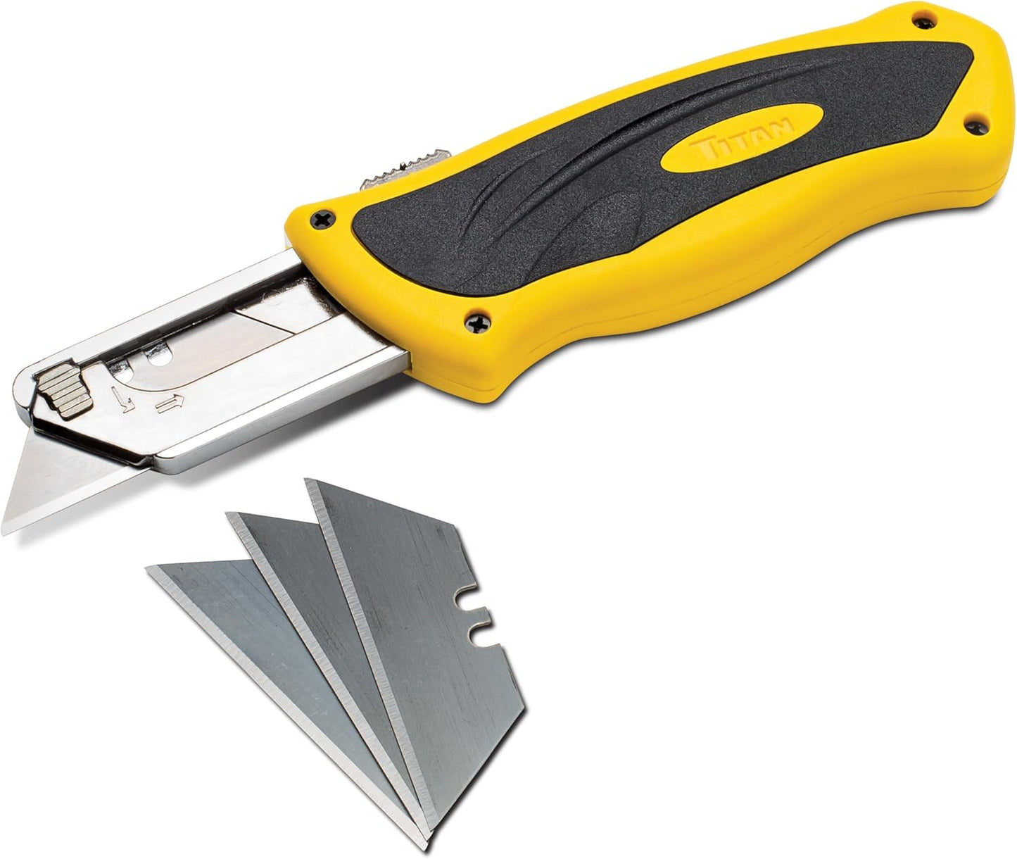Titan 11020 Folding Pocket Utility Knife (Twin Pack - Red/Blue)
