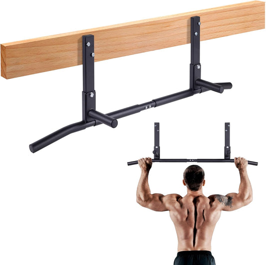 Joist Mount Pull Up Bar, Ceiling Mounted Chin Up Bar for Home Gym, Crossfit, Beam, Rafter - Heavy Duty, Multi Grip, 42" Wide, Maximum Head Clearance - TU038