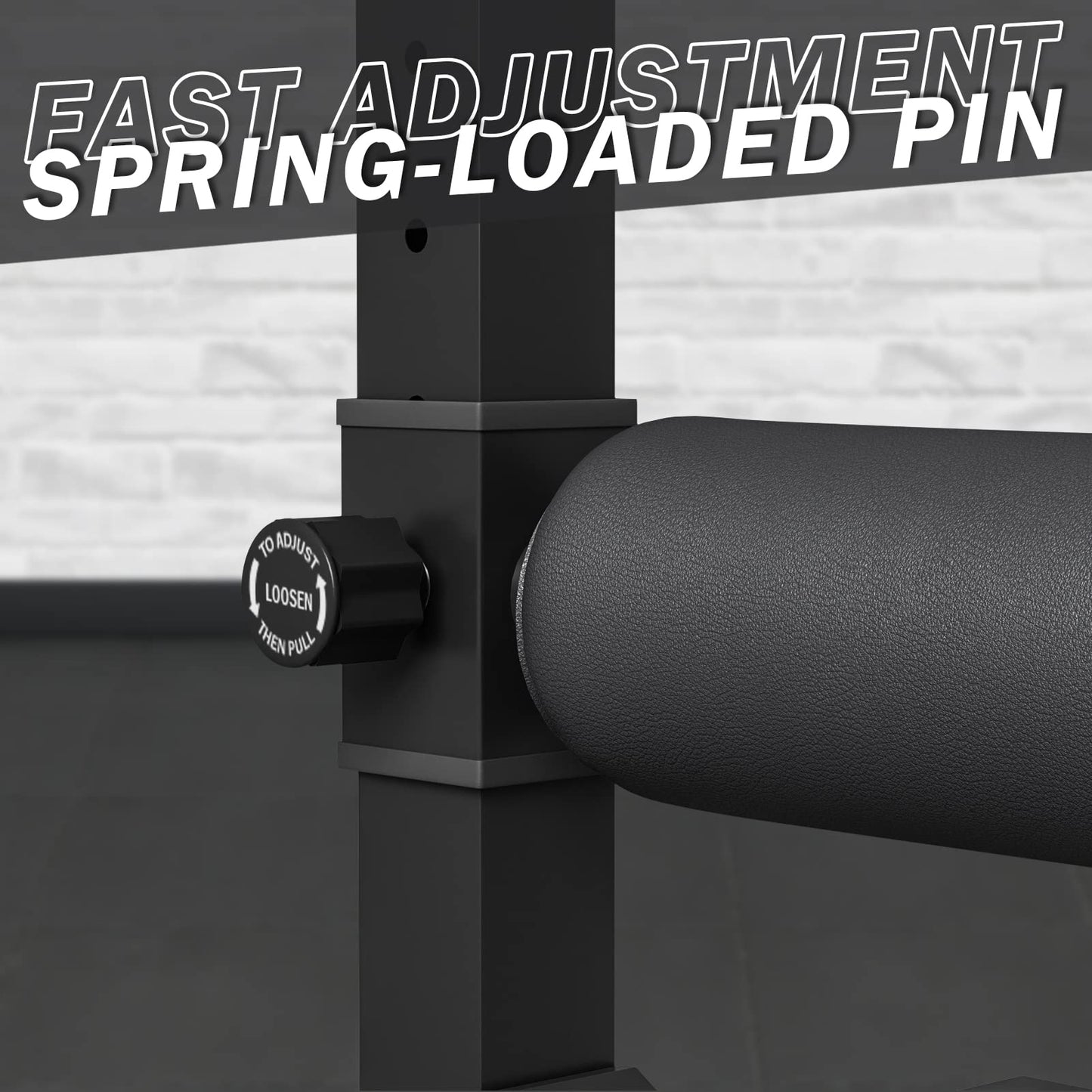 GMWD Bulgarian Split Squat Stand, One Leg Squat Roller, Single Leg Squat Stand, Lower Body Specialty Machine, Black