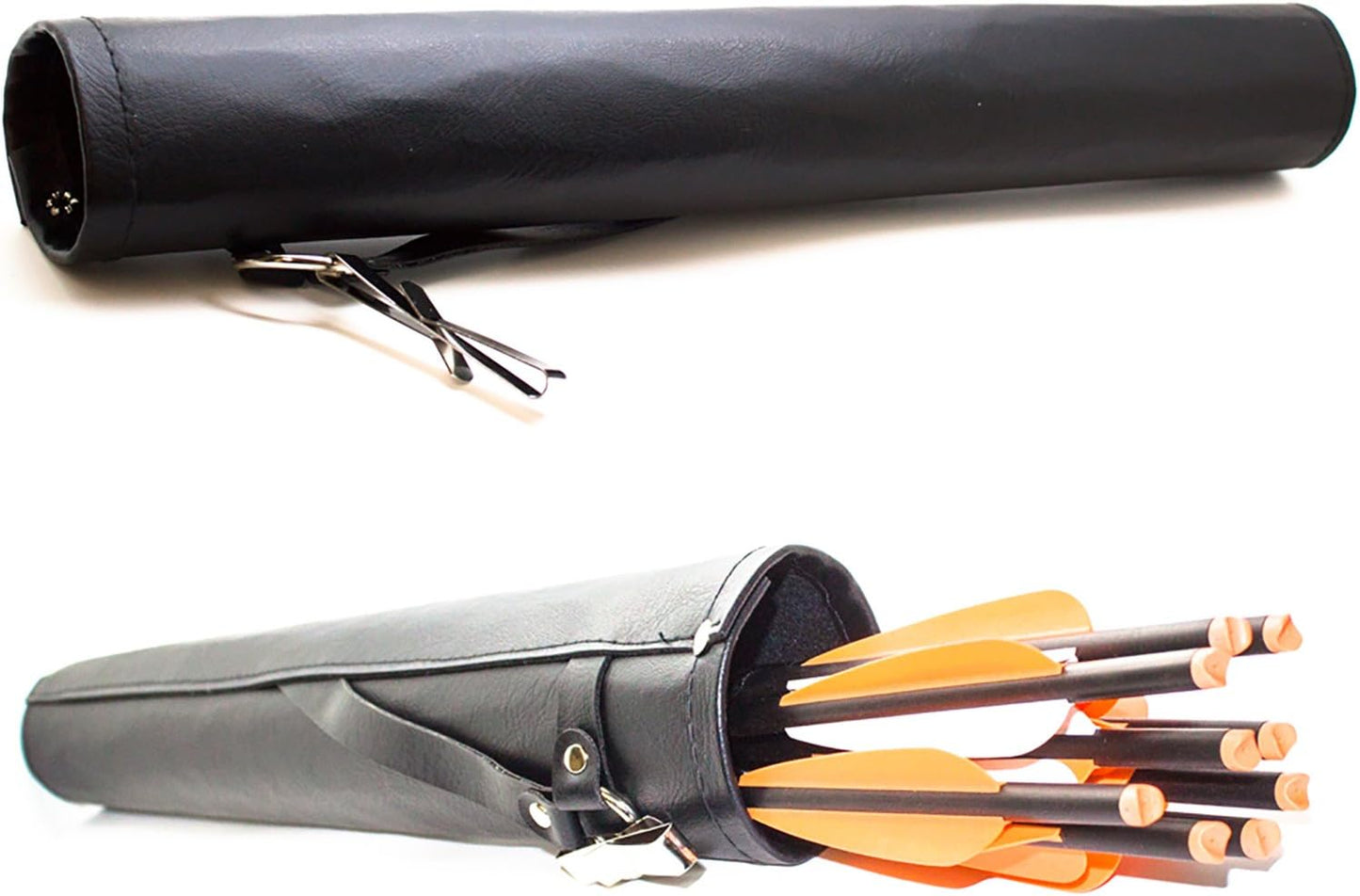 Southland Archery Supply SAS Leather Tube 17" Hip Quiver Arrow Holder with Belt Clip