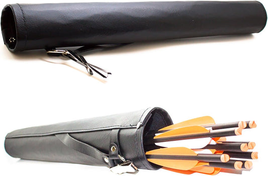 Southland Archery Supply SAS Leather Tube 17" Hip Quiver Arrow Holder with Belt Clip