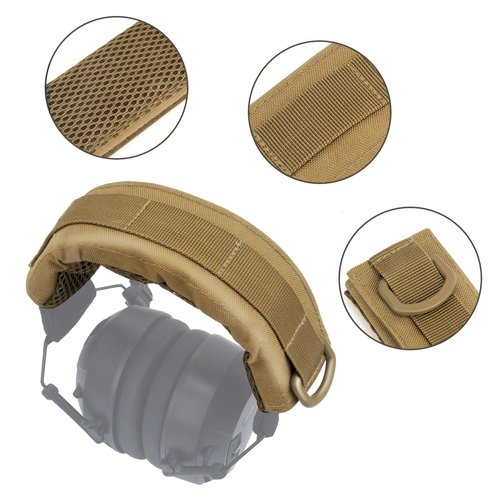 WODASEN Tactical Overhead Headset Headband Cover Replacement Nylon Braid Noise Cancelling Earmuff Headphone Band Accessories Breathable Tan Color