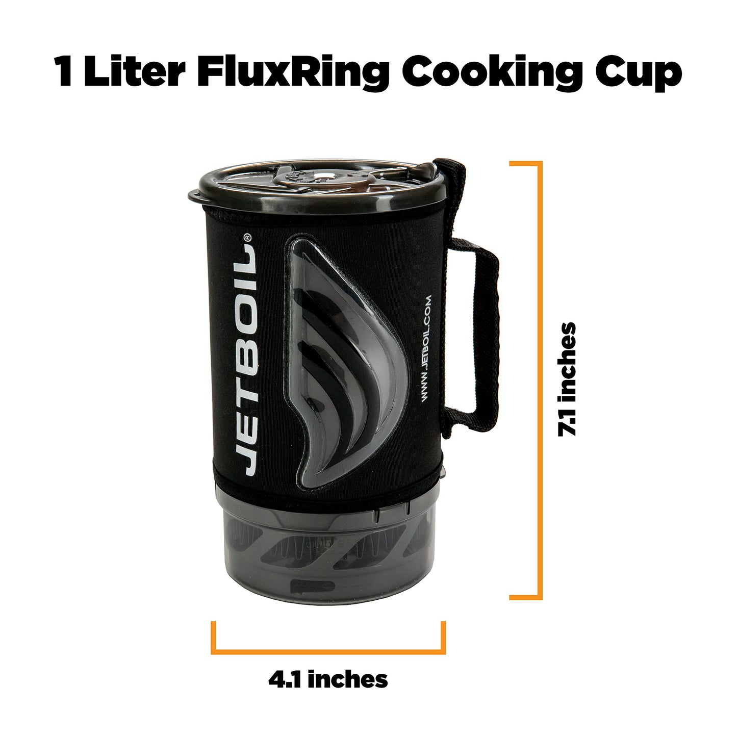 Jetboil Flash Java Kit Camping and Backpacking Stove Cooking System with Silicone French Press Coffee Maker, Carbon