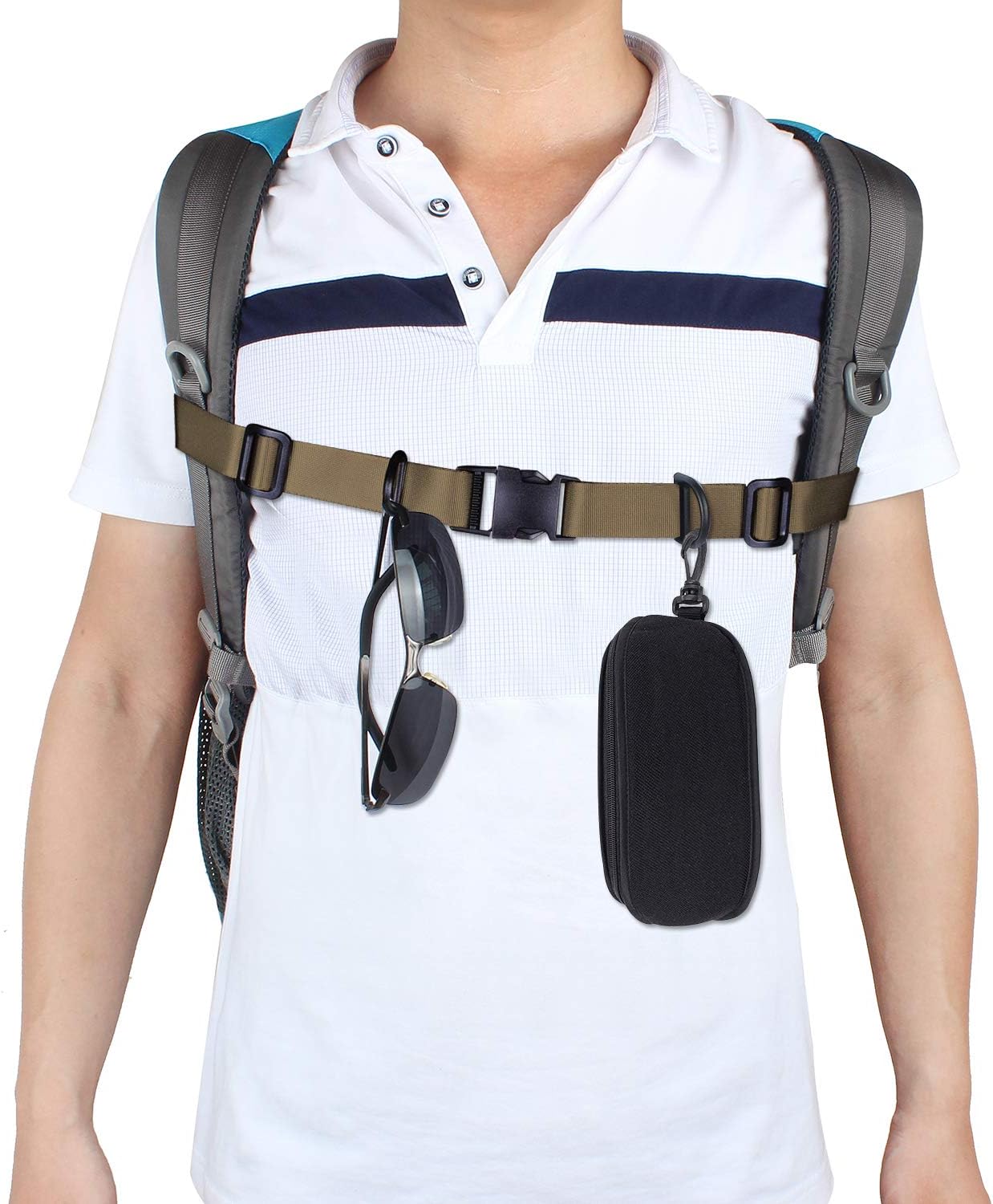 Wisdompro Backpack Chest Strap, Heavy Duty Adjustable Backpack Sternum Strap Chest Belt with Quick Release Buckle