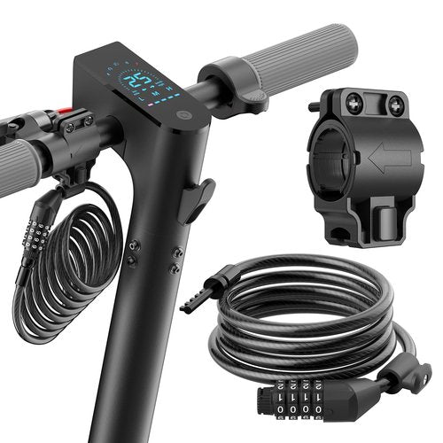 Cable Lock with Holder,Scooter Lock for Electric Scooter Adults, Bikelock with 4 Digit Resettable Combination, 5.9 FEET Long,0.39in Diameter