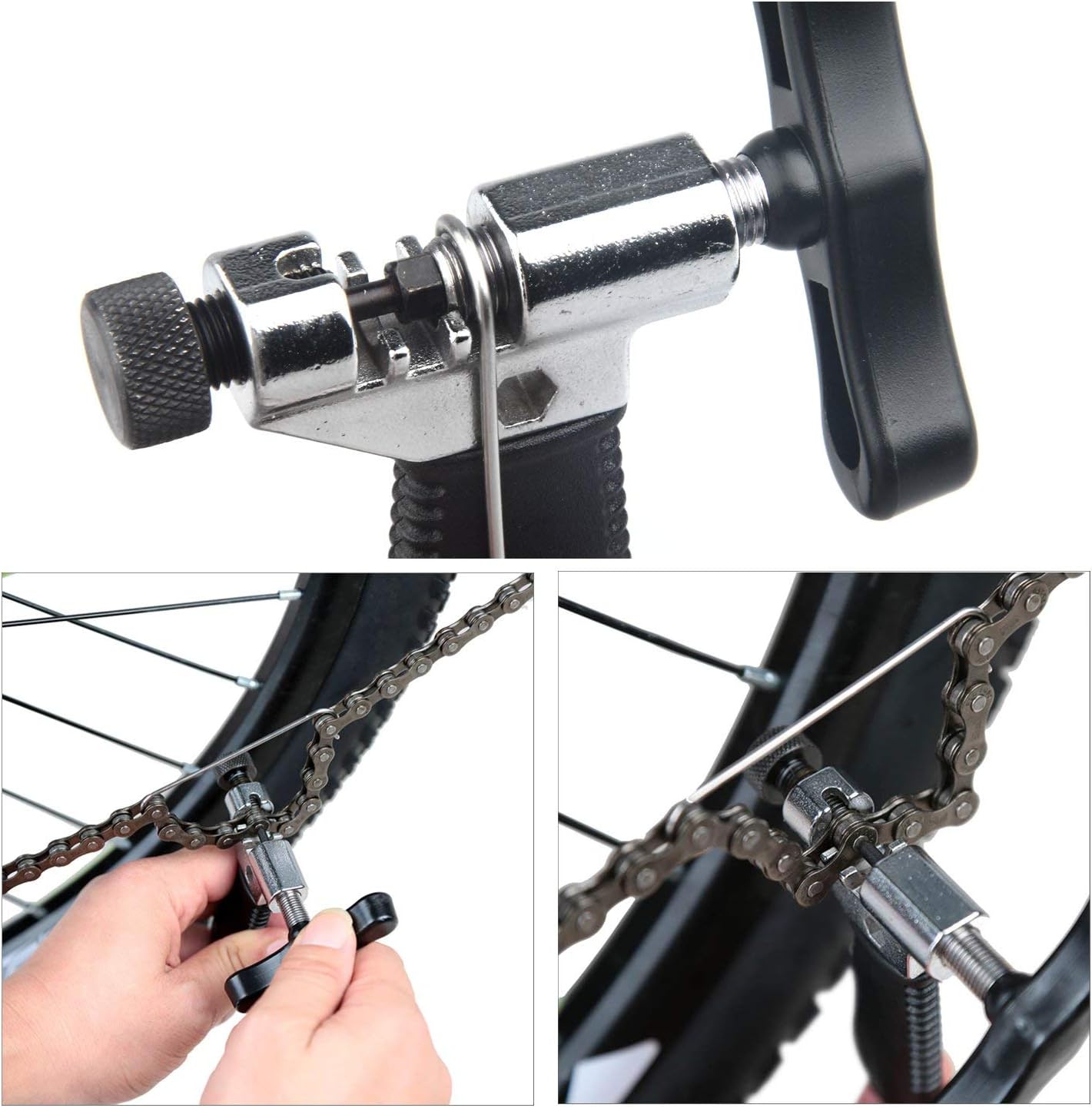 Oumers Universal Bike Chain Tool, Road & Mountain Bicycle Chain Breaker & Installer Kit, Chian Splitter Repair Kit