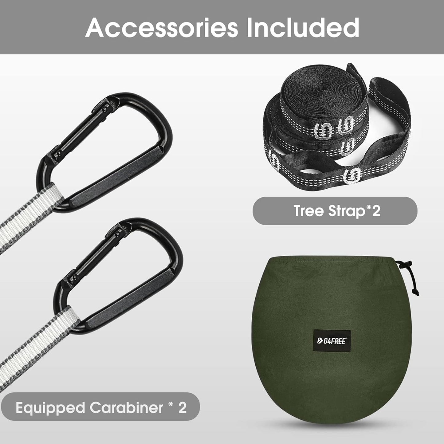 G4Free Large Camping Hammock with Mosquito Net 2 Person Pop-up Parachute Lightweight Hanging Hammocks Tree Straps Swing Bed for Outdoor Backpacking Backyard Hiking