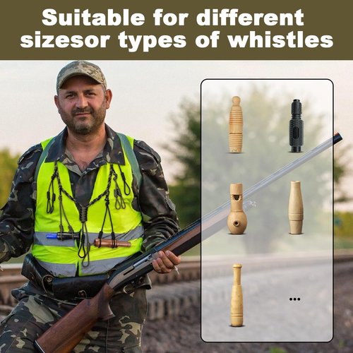 Ideagle Duck Call Lanyard, Duck Hunting Accessories with 11 Adjustable Loops, Holds 11 Duck Calls,Comfort Neck Call Lanyard for Hunting Predator Ducks-with 2 Keychains