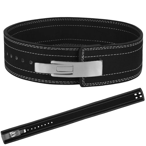Powerlifting Belts Lever Belt For Men and Women 9mm IPF Thick Leather Weight Lifting Belt Ideal for Gym Belts Training Weightlifting and Bodybuilding Squats and Deadlifts (Small (26"-32"))