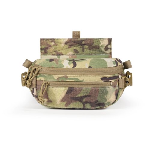 LONLOKE Tactical Hanger Pouch,Compact Abdominal Dangler Drop Fanny Pack with Hook and Loop (MC)