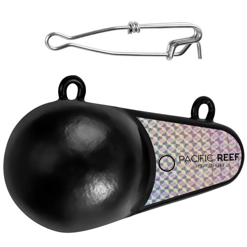 PacificReef® Downrigger Weight Oval w/Fin Coated Ball [4lbs, 6lbs, 8lbs, 10lbs, 12lbs] - Sinker for Downriggers Weight Pancake Oval Canon Ball with Protective Vinyl Coating for Salmon (8 lbs)