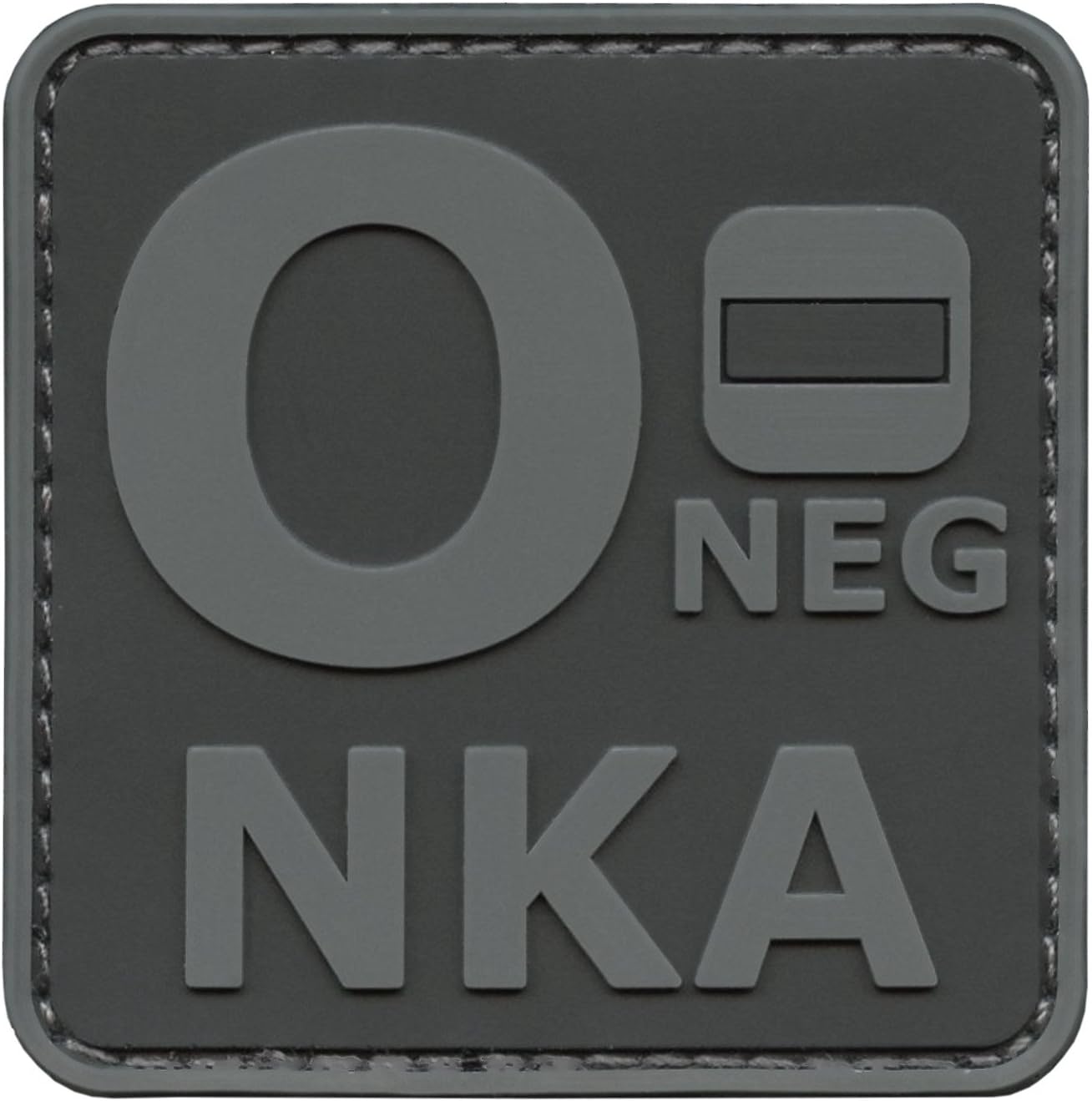 First Aid Patch 2x2 O Negative Compatible with Velcro PVC Patches for Vest Plate Carrier Ifak Patch First Aid Kit Blood Type (Blackout Subdued)