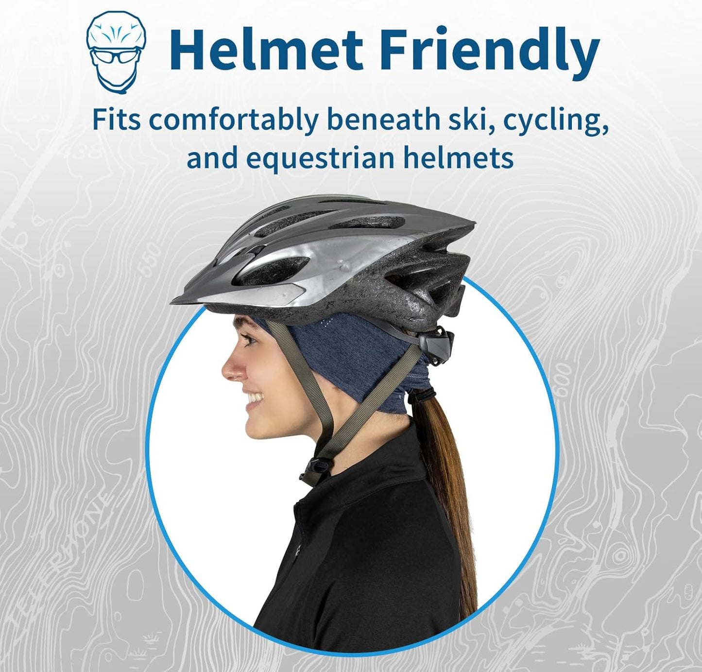 TrailHeads Ponytail Hat - Adrenaline Series | Women’s Running Beanie with Reflective Accents | Black Skull Cap