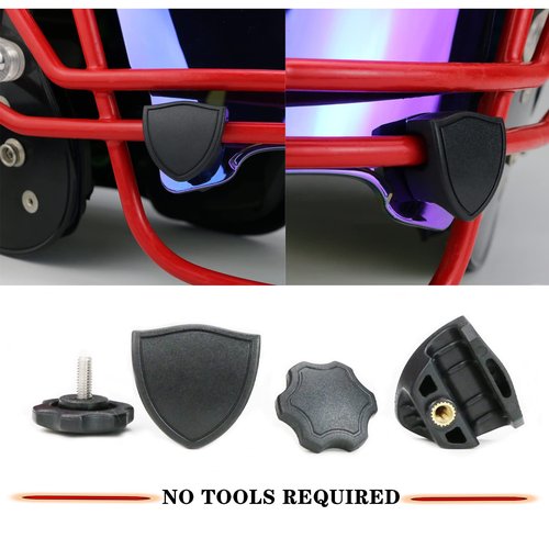 GIKYTEC Football Visor Football Helmet Visor Scratch Resistant Facial Protection Visor Fits Youth and Adult Football Helmets(Clear Silver)