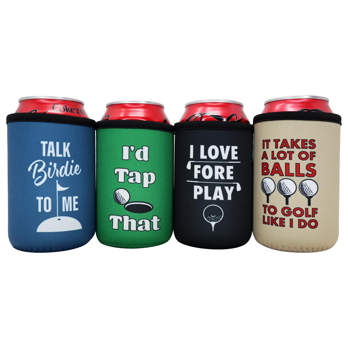 Funny Golfing Coolers 12oz Can - Funny Golfer Gift Set, Golf Accessories for Men Who Have Everything or Want Nothing, Insulated 12 oz. Funny Can Cooler Sleeves for Standard Stubby Cans