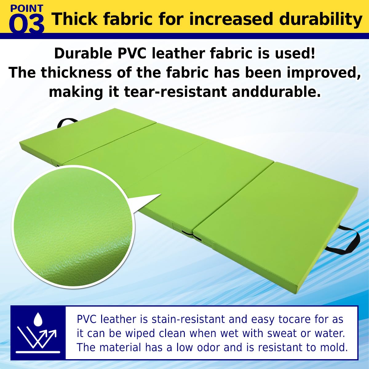 KaRaDaStyle Gymnastics Mat 4-Folding Stretch Mats 71"x31"x2" Exercise Muscle Training Children Play Horizontal Bar Mat Yoga Sports Soundproof Home Use (Yellow/4-fold)