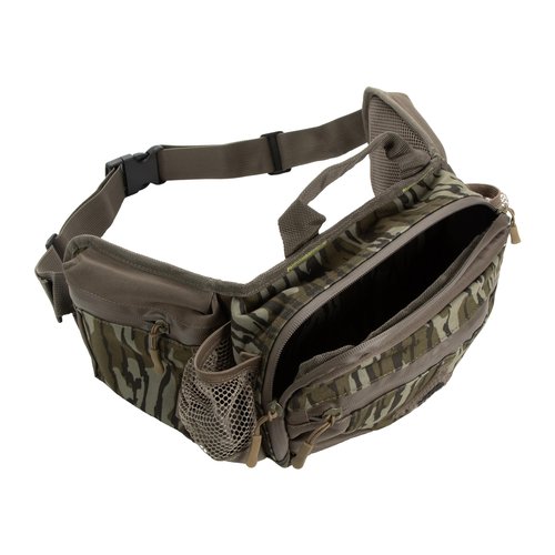 North Mountain Gear Camouflage Fanny Pack Lightweight Waterproof Military Hunting Climbing Camping Accessories (Mossy Oak Bottomland)