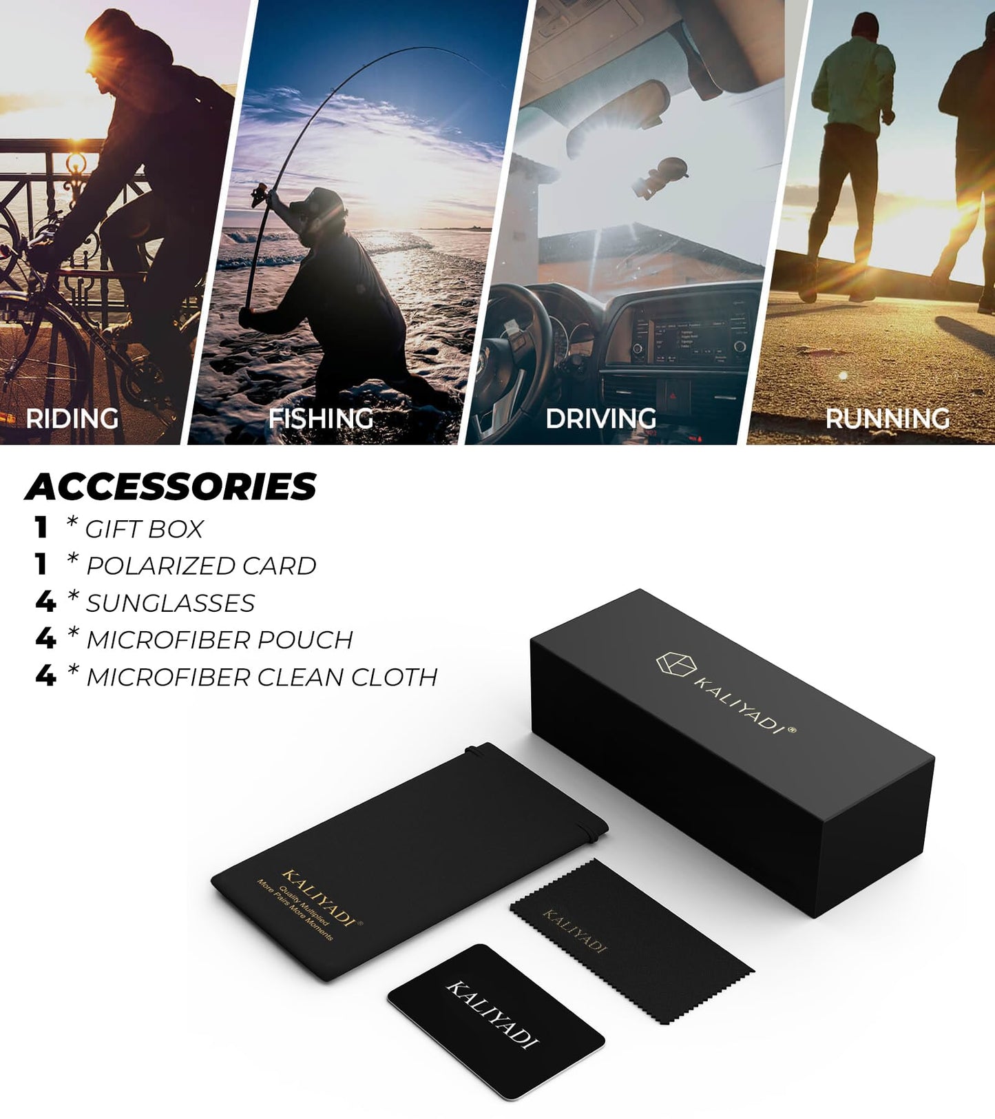 KALIYADI Mens Sun-Glasses Polarized Sunglasses-Men: Classic Sunglasses with Ultraviolet Protection for Driving Fishing Golf