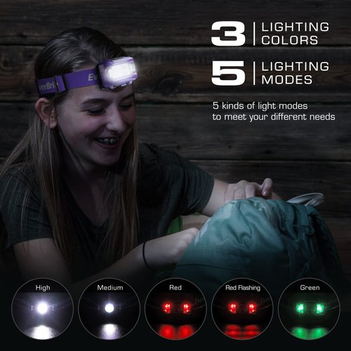 EverBrite 1000 Lumens Rechargeable LED Camping Lantern and 2 Pack Headlamp