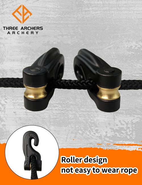 THREE ARCHERS Crossbow Cocking Device T Handle Rope Cocker Crossbow String Puller Tool (Black)