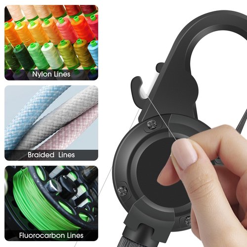 pasezenn Fly Fishing Zinger Retractor,26" Stainless Steel Wire Rope, with Integrated Line Cutter,360° Rotation Keychain & Carabiner Clip for Fly Fishing,Cycling,Hiking (2 PCS)