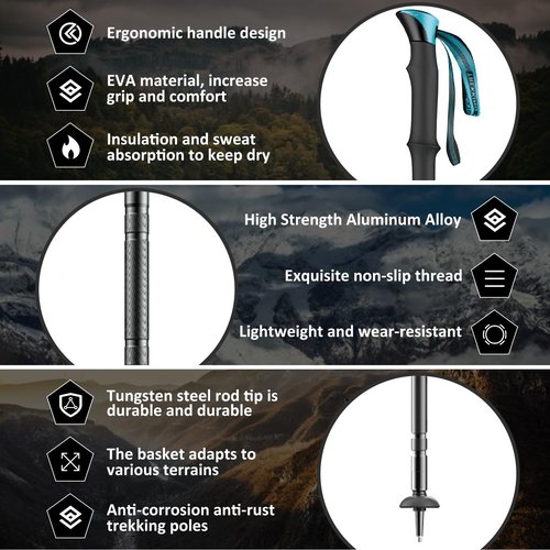 Tactical Walking Stick,Prime Self Defense Walking Stick, Adjustable Multipurpose Tactical Hiking Stick for Men Women Outdoor Adventure
