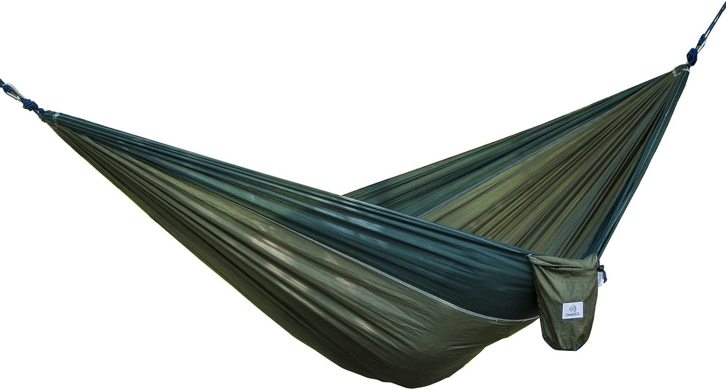 Portable Nylon Fabric Travel Camping Hammock Light Blue/Blue