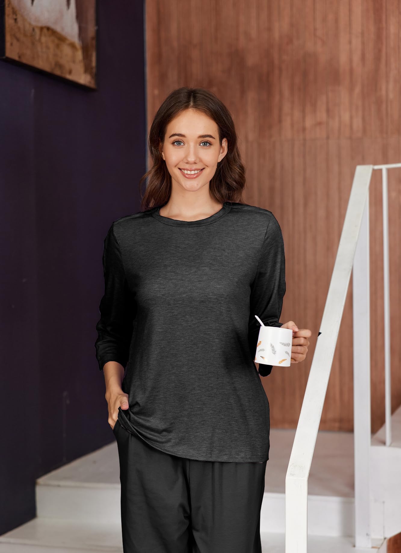 Deyeek Post Shoulder Surgery Shirts for Women Tear Away Snap Recovery Shirt Women Full Snap Access Dialysis Chemo Clothing 3XL