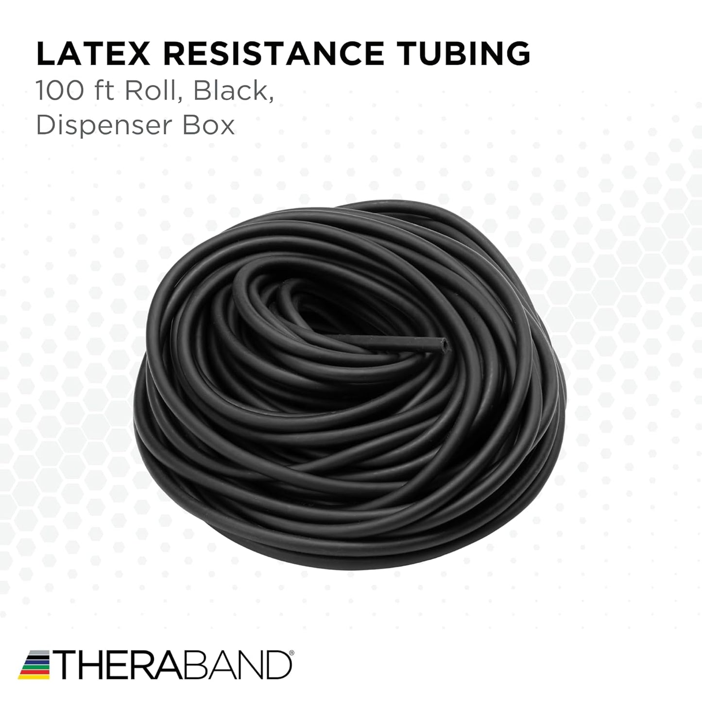 THERABAND Latex Resistance Tubing, Green, Heavy, Level 3, 100 ft Roll, Professional Grade Resistance Band for Exercise, Upper and Lower Body Workouts, Cut-to-Length, Color-Coded Levels
