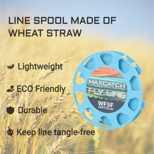 Maxcatch ECO Floating Fly Fishing Line Weight Forward Design with Welded Loop (3F,4F,5F,6F,7F,8F) (Fly Line-Moss Green (New), WF2F-100FT)