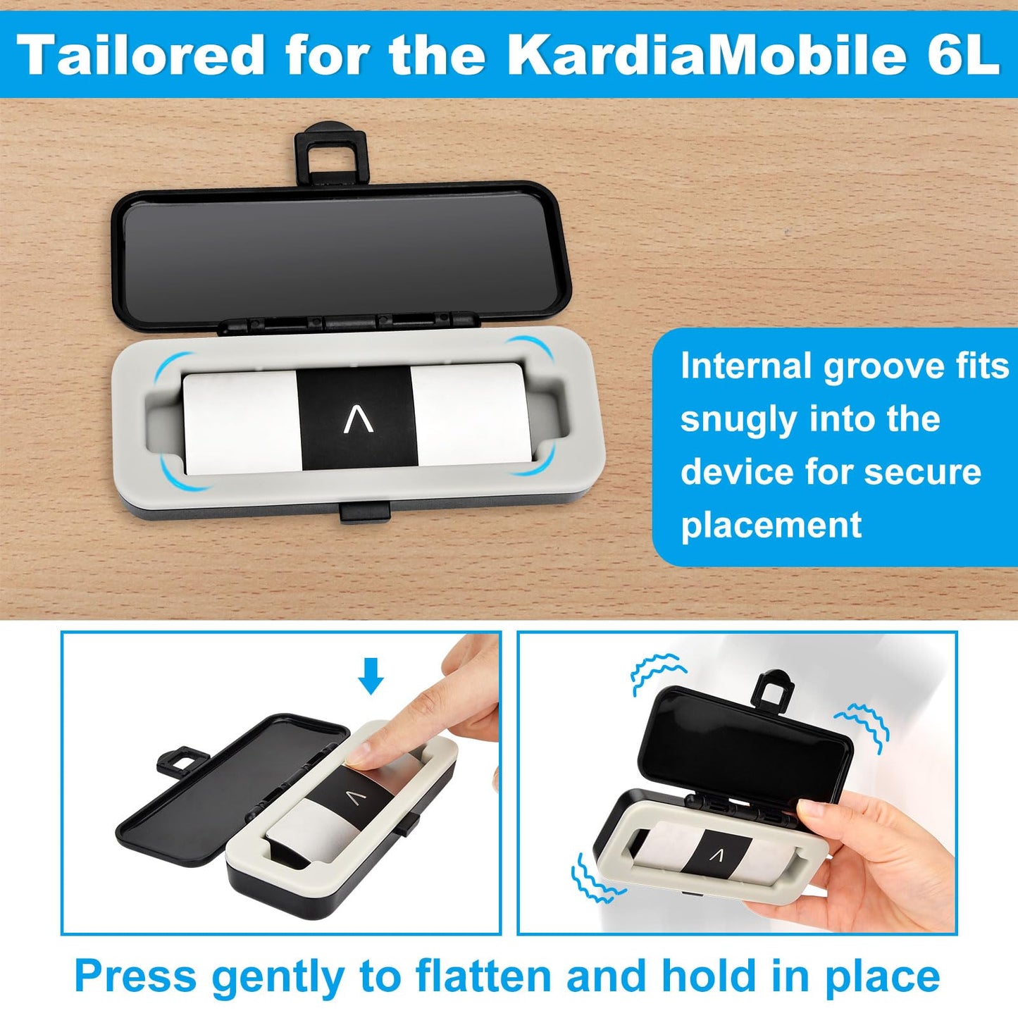 iGuerburn Hard Case Only for KardiaMobile 6L / 6L Max, KardiaMobile 6-Lead Personal EKG Case, Safe to Carry & Provides Tough Protection