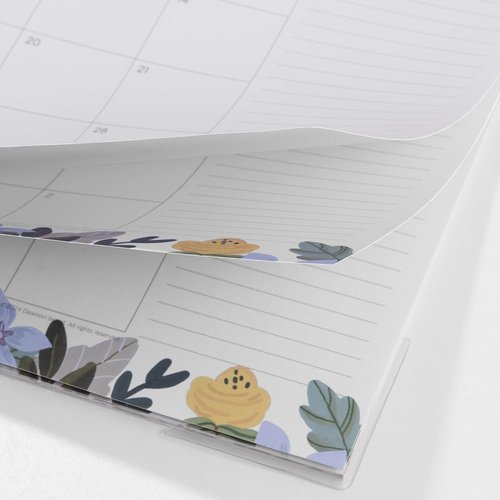 Desk Calendar 2025-2026, Dexmon Desk Pad Calendar 15 x 12 Inch 18 Months Runs From July 2025 to December 2026, Floral Design Calendar 2025 for Home School and Office