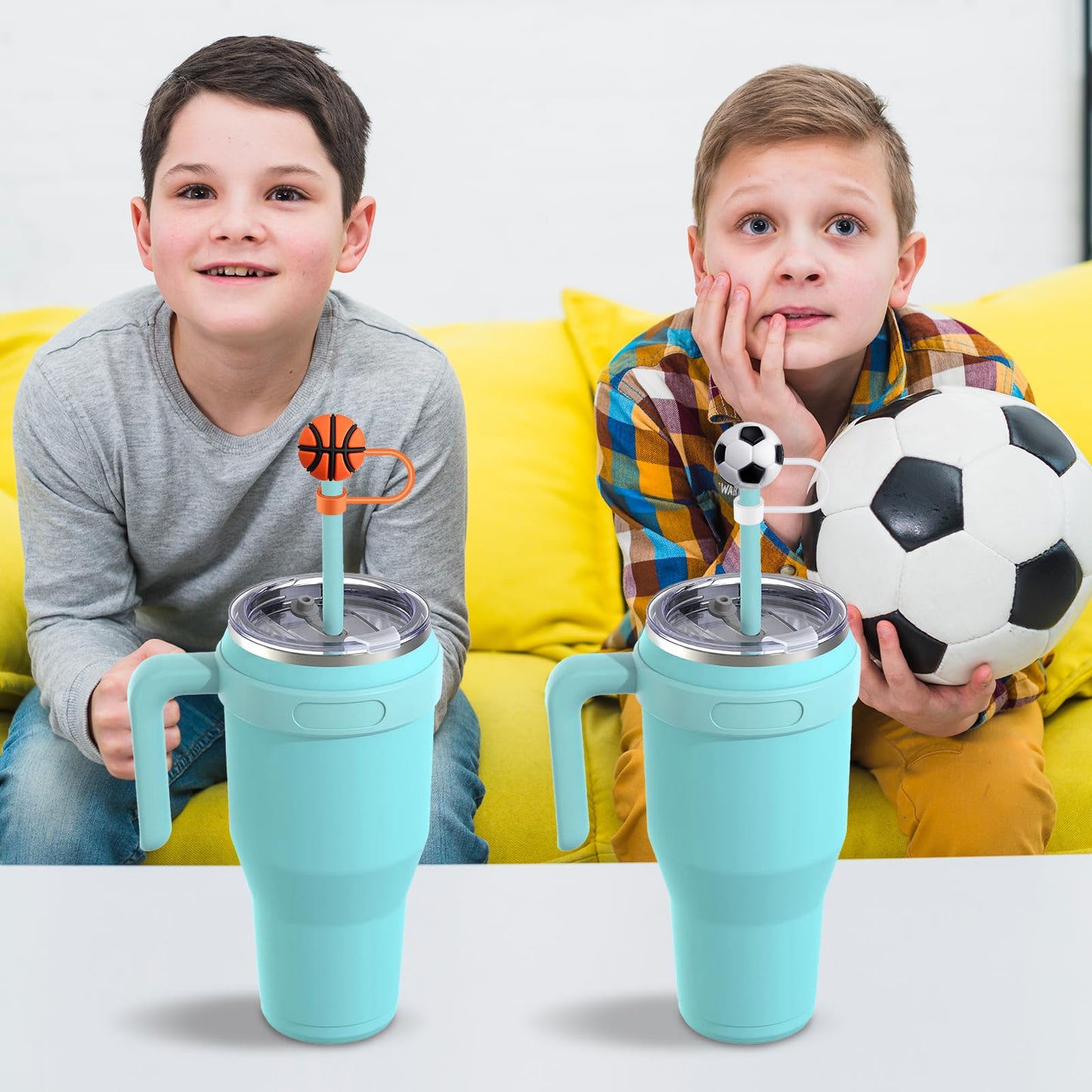 4PCS Game Straw Covers Cap for Stanley Cup 40&30 Oz, 10mm Straw Covers Toppers for Stanley Tumblers Accessories