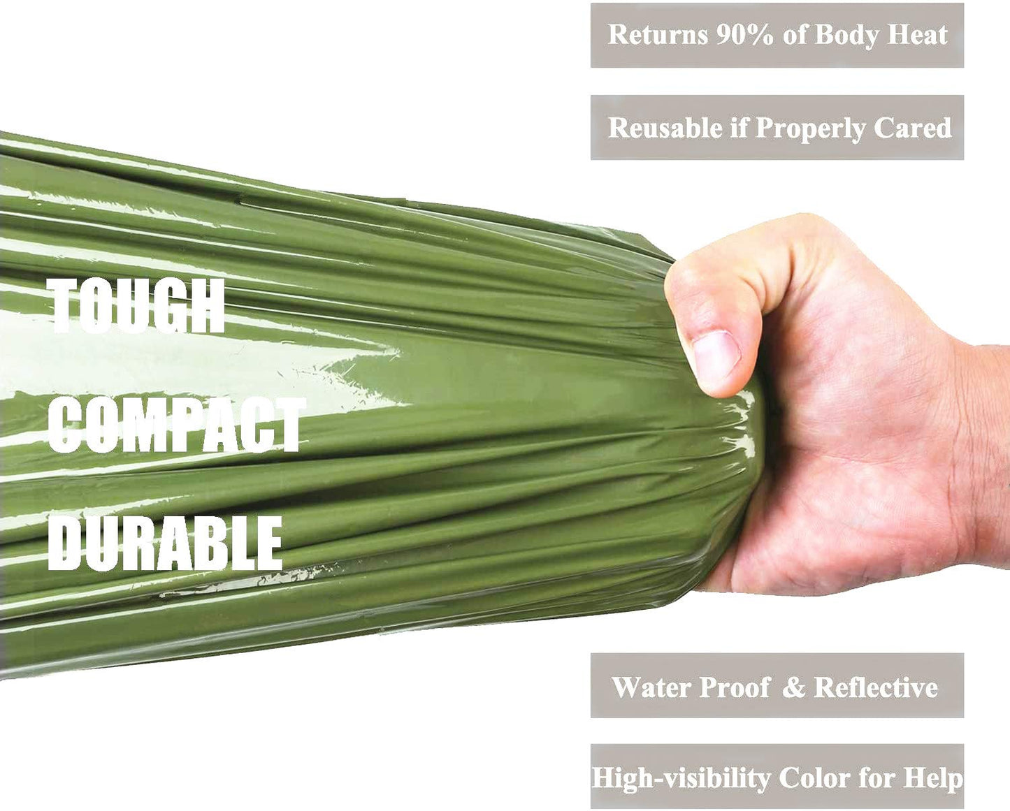 JUBSOSCAMP 1 PCS Emergency Tent, Polyester Film Storm Shelter Survival Shelter for 2 Person Car Camping, Hiking & Outdoor Survival Kits (59 X 98.4 in) (Orange)