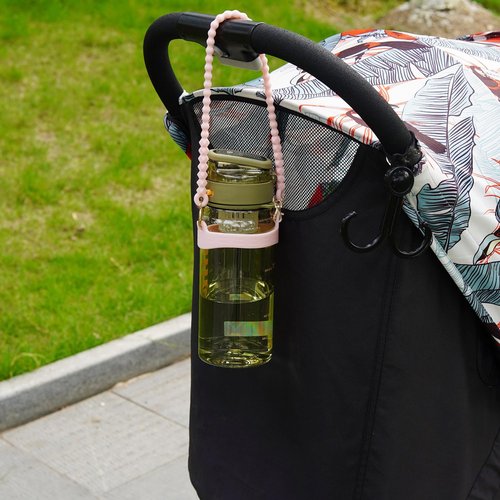 Eoopoon Water Bottle Handle for Stanley Cup - Soft, Durable Silicone Sling with Adjustable Strap, Fits Most 8-40oz Bottles, Ideal Stanley Cup Accessory(Pink)