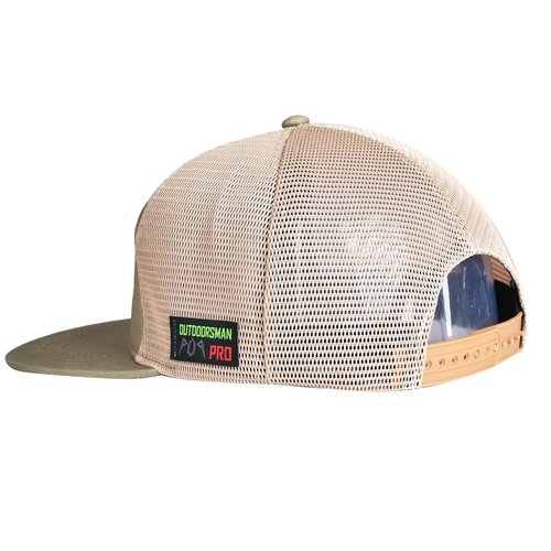 EDTREK Outdoorsman Pro 7-Panel Flat Brim Snapback Hat - Drake Mallard - Wood Ash