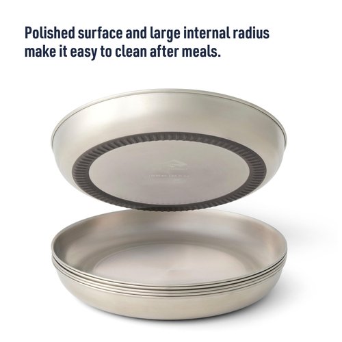 Sea to Summit Detour Stainless Steel Camp Plate, Moonstruck Grey