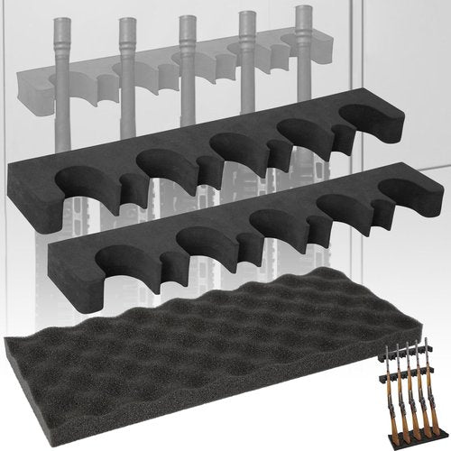 OCQOTAT Gun Rack for Gun Storage, Gun Safe Accessory for Shotguns, Gun Holder in Gun Cabinet, Shotgun Rest, Foam Material with Magnetic Strip and Hook Strip, Gifts for Hunters