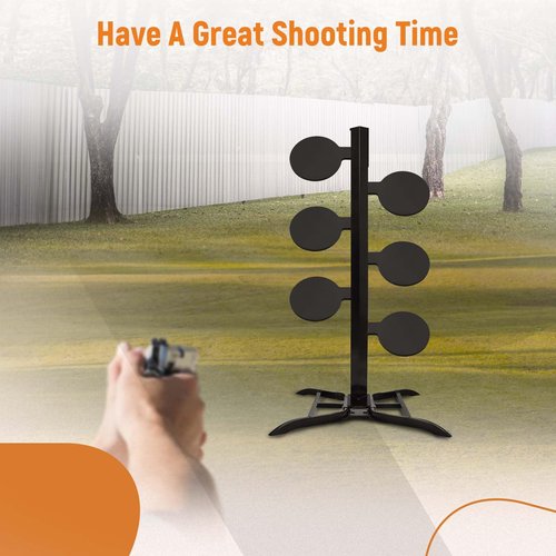 maXpeedingrods 6Pcs AR500 Dueling Tree Paddles 6" X 3/8" Steel Target DIY Shooting Target with Tubes (Black)