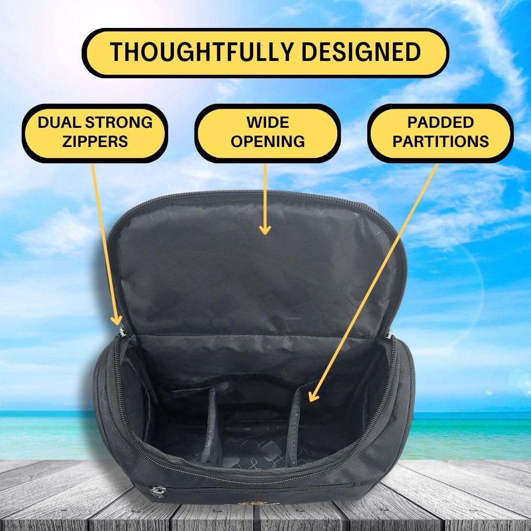 Outer Woods Insulated 8 Pint Bottle Bag, Fits 8 x 330 ml Pint Bottles, 6 to 8 Hours Cooling, Includes 4 Ice Gel Packs, Black