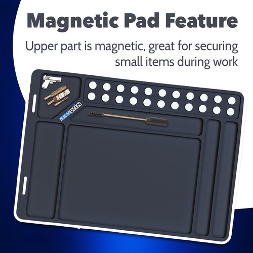 Skywin Cleaning Mat - 17" x 12" Inches for Gun Cleaning Mat, Anti-Slip Shooting Mat, Magnetic and Rubber Mat Repair Workbench