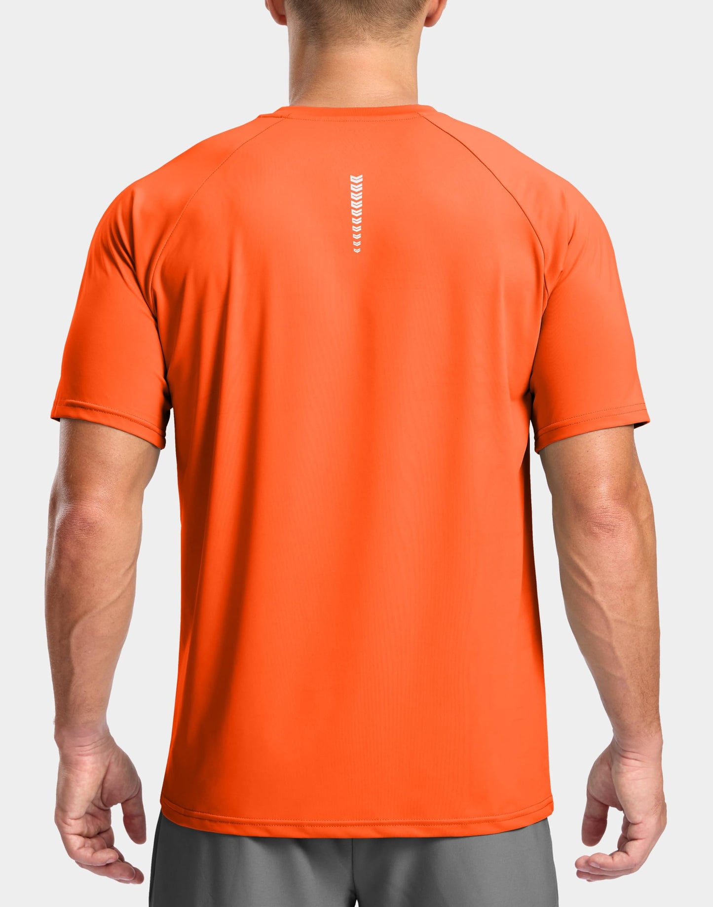 G Gradual Men's Athletic Workout T-Shirts Moisture Wicking Cooling Running Shirts Short Sleeve Performance Tee for Gym Tennis(Orange,L)