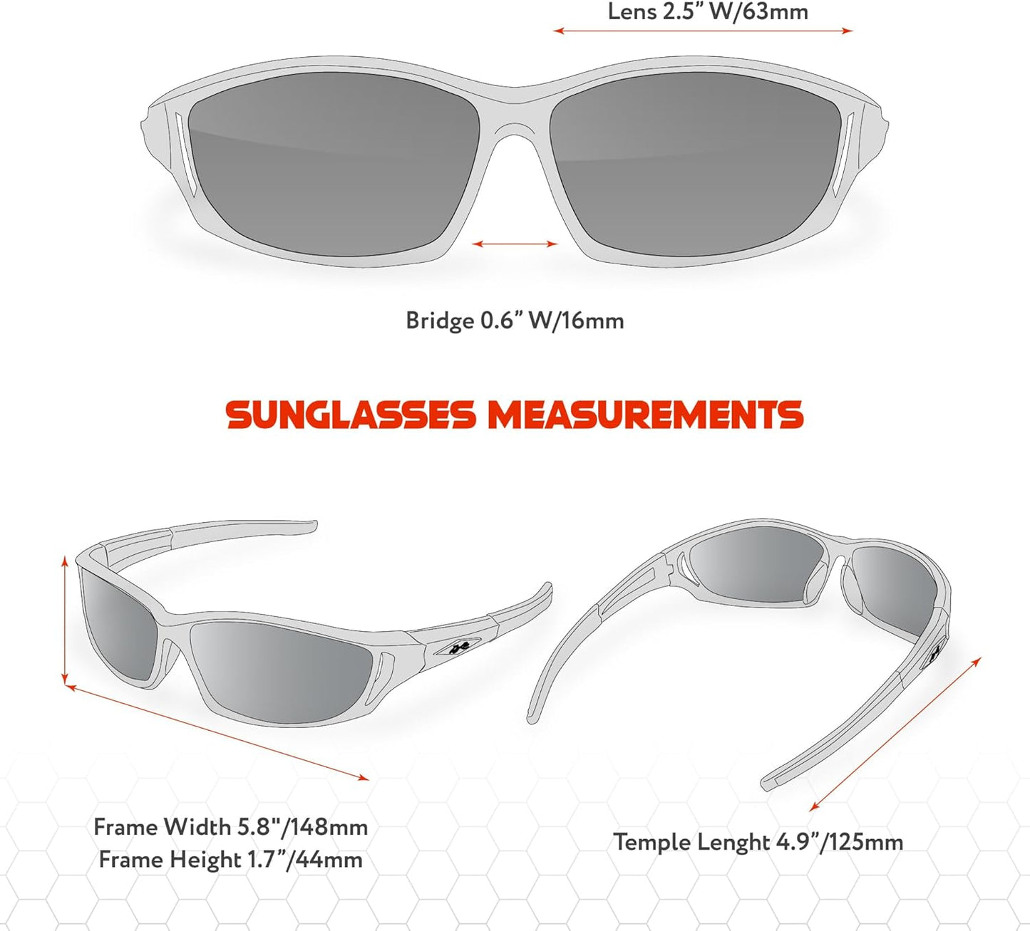 Polarized Sports Sunglasses for Men - UV400 Protection for Baseball, Running, Cycling & Golf
