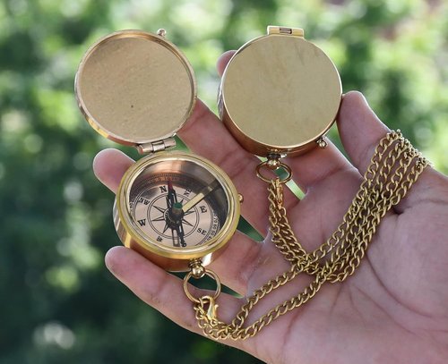 Brass Compass Handmade Compass, Valentine's Day Gifts, Father's Day, Mother's Day Custom Gift Brass Compass Gift for Graduation, Anniversary, Baptism, Retirement Gift