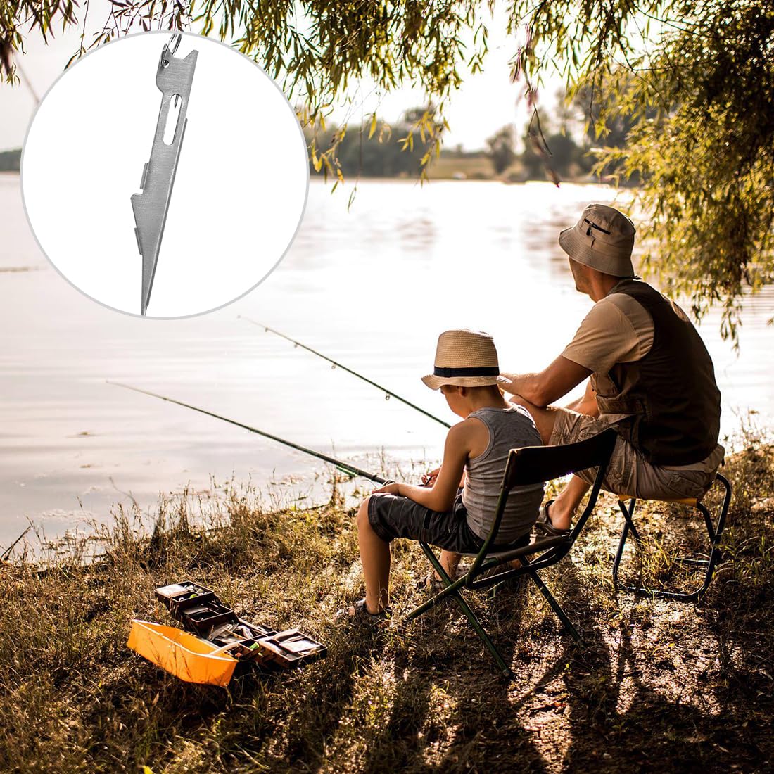 Auswalar 3 PCS Fishing Knot Tying Tool,Line Cutter,Fishing Quick Knot Tool Fly Fishing Angler Accessories Nail Knot Tying Tool for Hooks,Lures and Line