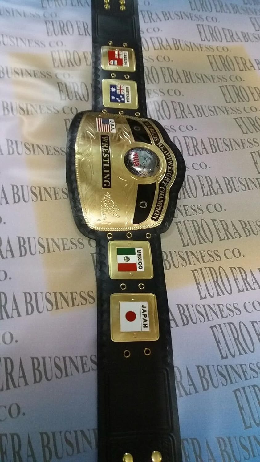 New Replica NWA Championship Belt Adult Size Metal Plates