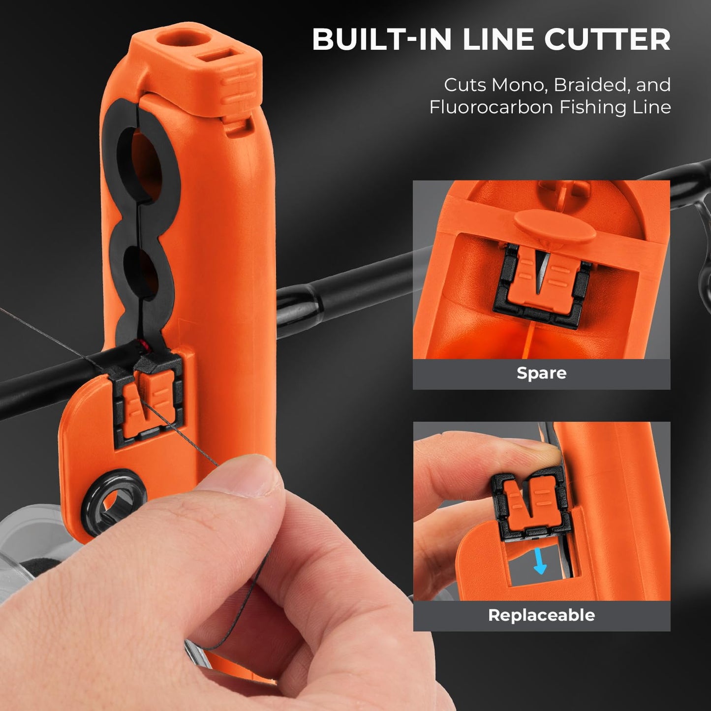 KastKing Radius KutR Fishing Line Spooler, Line Gobbler Line Stripper & 7" Cutthroat Pliers Combo, Multi-Functional Fishing Tool Combo, Corrosion Resistant - for Freshwater & Saltwater Angling